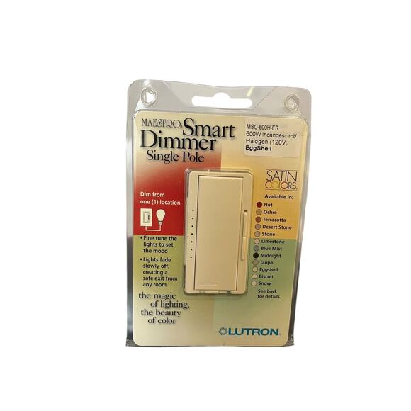 new lutron maestro smart dimmer swich single pole satin colors - Picture 1 of 2